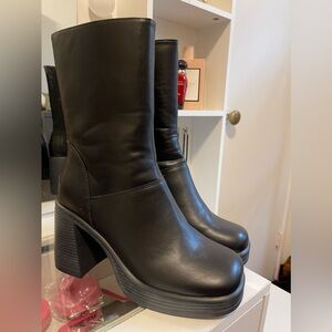 Faux Leather Boots